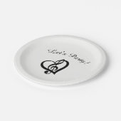 音楽Gハートレッツパーティー ペーパープレート (アングル)