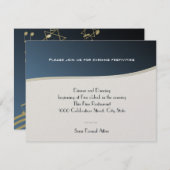 音楽in the Airお祝い 招待状 (正面/裏面)