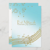 音楽in the Airバルミツワー 招待状 (正面/裏面)