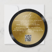 音楽LPヴィンテージビニール金ゴールドホワモダンイ結婚ツ 招待状 (裏面)