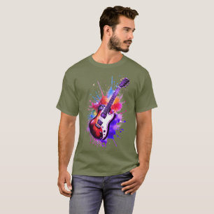 音楽men tシャツジャズサクソフォンプレーヤー真鍮gui tシャツ