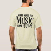 音楽men tシャツソウルサックス奏者 tシャツ (裏面)