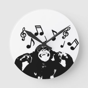 音楽monkeymonkey ラウンド壁時計
