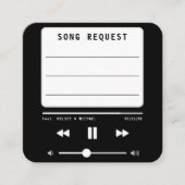 音楽MP3プレーヤーブラック結婚の曲リクエスト エンクロージャーカード (正面)
