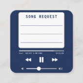 音楽MP3プレーヤーブルー結婚の曲のリクエスト エンクロージャーカード (正面)