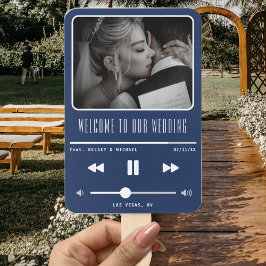 音楽MP3プレーヤーブルー結婚式 プログラム ハンドファン