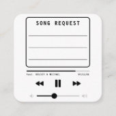 音楽MP3プレーヤーホワイト結婚の曲のリクエスト エンクロージャーカード (正面)