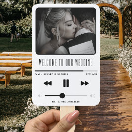 音楽MP3プレーヤーホワイト結婚式 プログラム ハンドファン