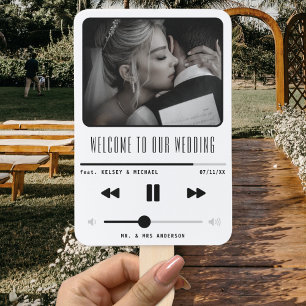 音楽MP3プレーヤーホワイト結婚式 プログラム ハンドファン