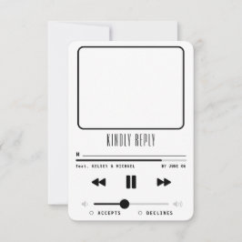 音楽MP3結婚プレーヤーの写真白 出欠カード