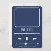 音楽MP3結婚プレーヤーの濃い青 セーブザデート (正面)