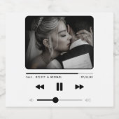 音楽MP3結婚プレーヤーの白 スパークリングワインラベル (シングルラベル)