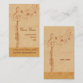 音楽Oboeバンド-コンサートの風の楽器 名刺 (正面/裏面)