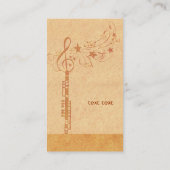 音楽Oboeバンド-コンサートの風の楽器 名刺 (裏面)