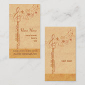 音楽Oboeバンド-コンサートの風の楽器 名刺 (正面/裏面)