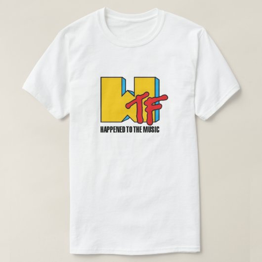 音楽TシャツにWTFが発生 Tシャツ (デザイン正面)