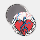 音楽tシャツ マグネット (正面/裏面)