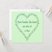 音楽Touchハート感動的引用文 カード (正面/裏面インサイチュ)