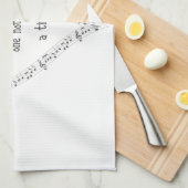 音楽Touchハート感動的引用文 キッチンタオル (四つ折り)