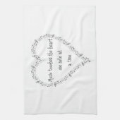 音楽Touchハート感動的引用文 キッチンタオル (縦)