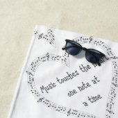 音楽Touchハート感動的引用文 ビーチタオル (インサイチュ)