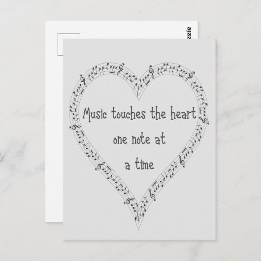 音楽Touchハート感動的引用文 ポストカード (正面/裏面)