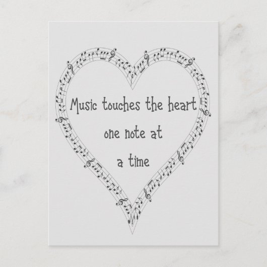 音楽Touchハート感動的引用文 ポストカード (正面)