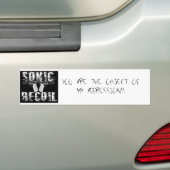 音波の反動のロゴ、Mの目的…です バンパーステッカー (車上)