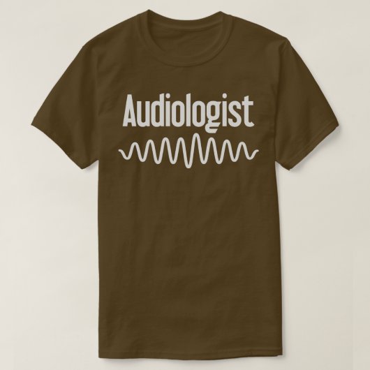 音波を持つ白い聴覚学者 Tシャツ (デザイン正面)