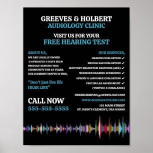 音波デザイン，聴覚，聴覚クリニック ポスター