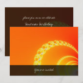 音波フラクタルアート 招待状 (正面/裏面)