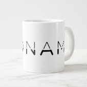 音波分割フォントロゴ ジャンボコーヒーマグカップ (正面右)