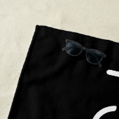 音波分割フォントロゴ ビーチタオル (インサイチュ)