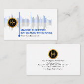 音波長周波数オーディオエンジニアDJ 名刺 (正面/裏面)