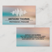 音波 |グラステクスチャの背景 名刺 (正面/裏面)