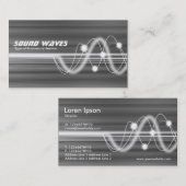 音波-ブラシをかけられた金属の質 名刺 (正面/裏面)