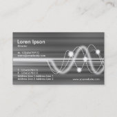 音波-ブラシをかけられた金属の質 名刺 (裏面)