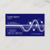 音波 – 濃い青 名刺 (裏面)