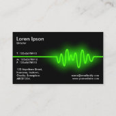 音波-緑および黒 名刺 (裏面)