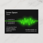 音波-緑および黒 名刺 (裏面)