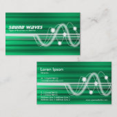 音波-緑によってブラシをかけられる質 名刺 (正面/裏面)