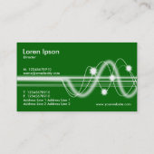 音波 – 緑 名刺 (裏面)