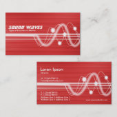 音波 – 赤いブラシ仕上げテクスチャII 名刺 (正面/裏面)