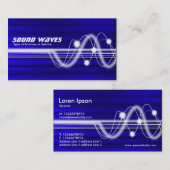 音波-青によってブラシをかけられる質 名刺 (正面/裏面)