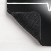 音波-黒の白 マウスパッド (コーナー)