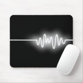 音波-黒の白 マウスパッド (マウス)