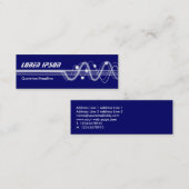 音波II – 濃い青 スキニー名刺 (正面/裏面)