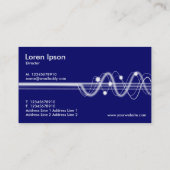 音波II – 濃い青 名刺 (裏面)