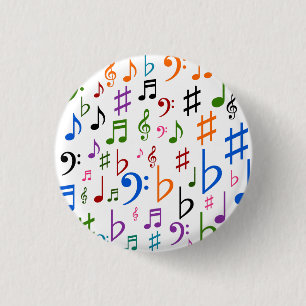 音符および記号の多く 缶バッジ