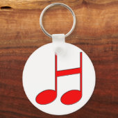 音符から作られた英文字「H」 キーホルダー (正面)